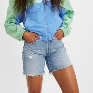 Levi 501 high rise mid thigh short